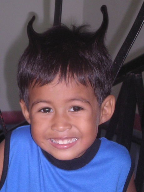 Cristian with horns
